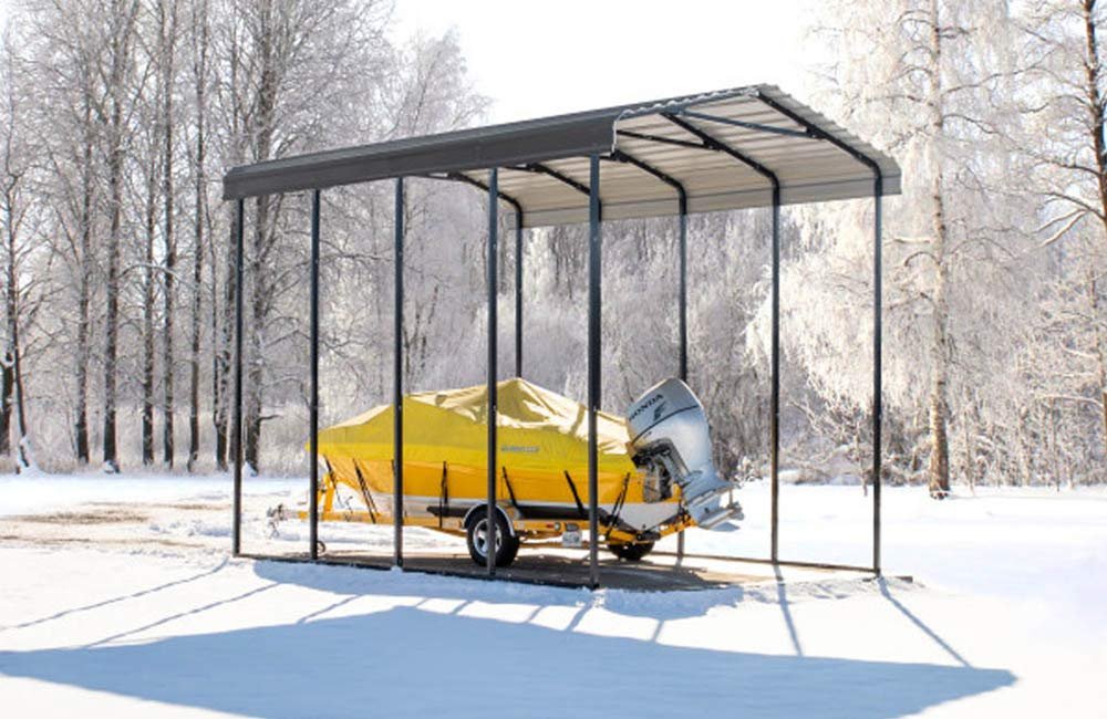 Arrow Carport, 14 ft. x 20 ft. x 14ft. Charcoal 14′ x 20′ x 14′