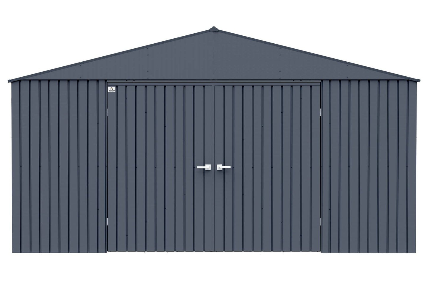 Arrow Shed Elite 14′ x 16′ Outdoor Lockable Gable Roof Steel Storage Shed Building, Anthracite