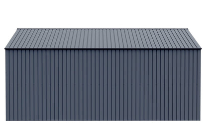 Arrow Shed Elite 14′ x 16′ Outdoor Lockable Gable Roof Steel Storage Shed Building, Anthracite