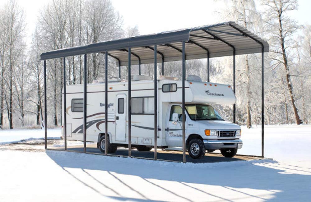 Arrow Carport, 14 ft. x 29 ft. x 14ft. Charcoal 14′ x 29′ x 14′