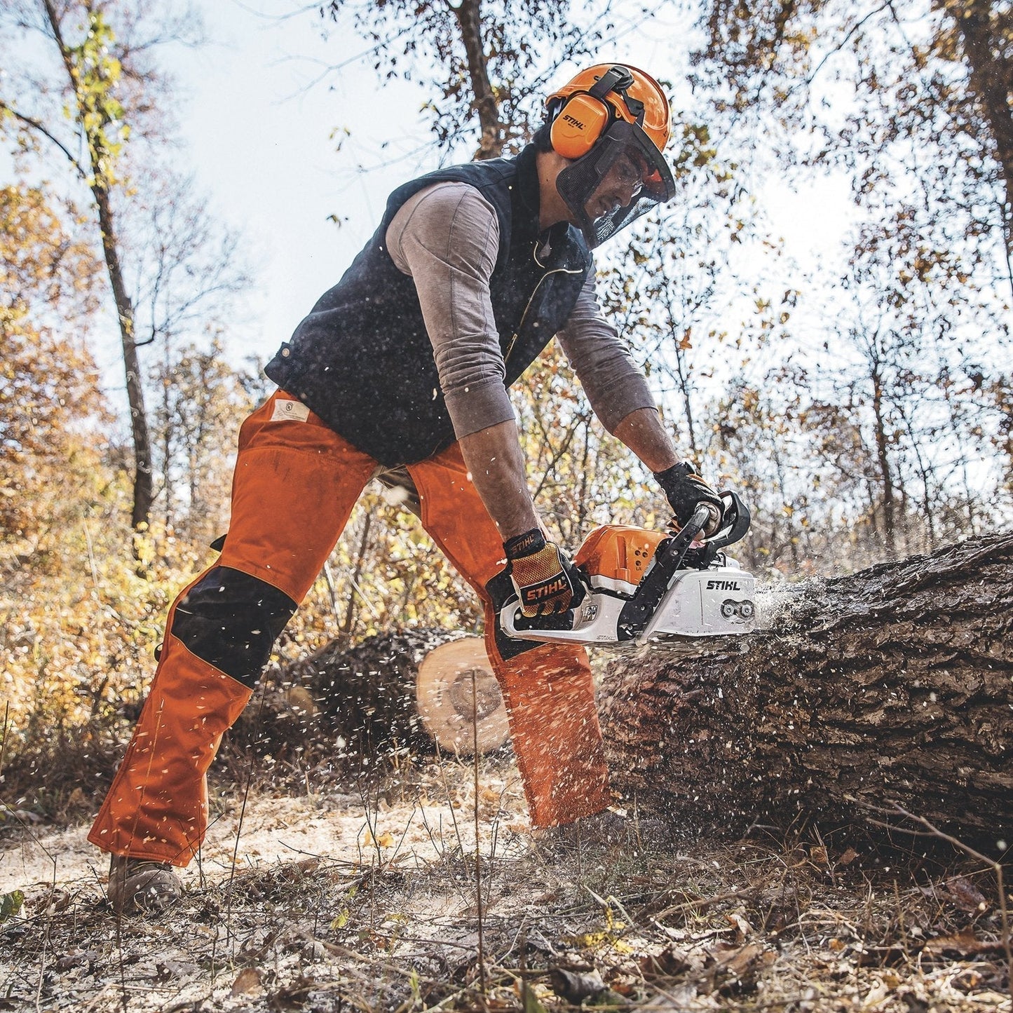 Stihl Gas-Powered Chainsaw, 20in. Bar, 64.1cc, 3/8in. Chain Pitch, Model# MS 391