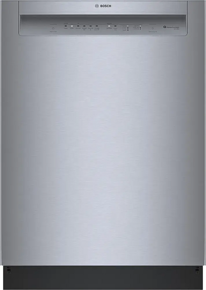 Bosch – 100 Series 24″ Front Control Smart Built-In Hybrid Tub Dishwasher with PureDry, 50 dBA – Stainless Steel
