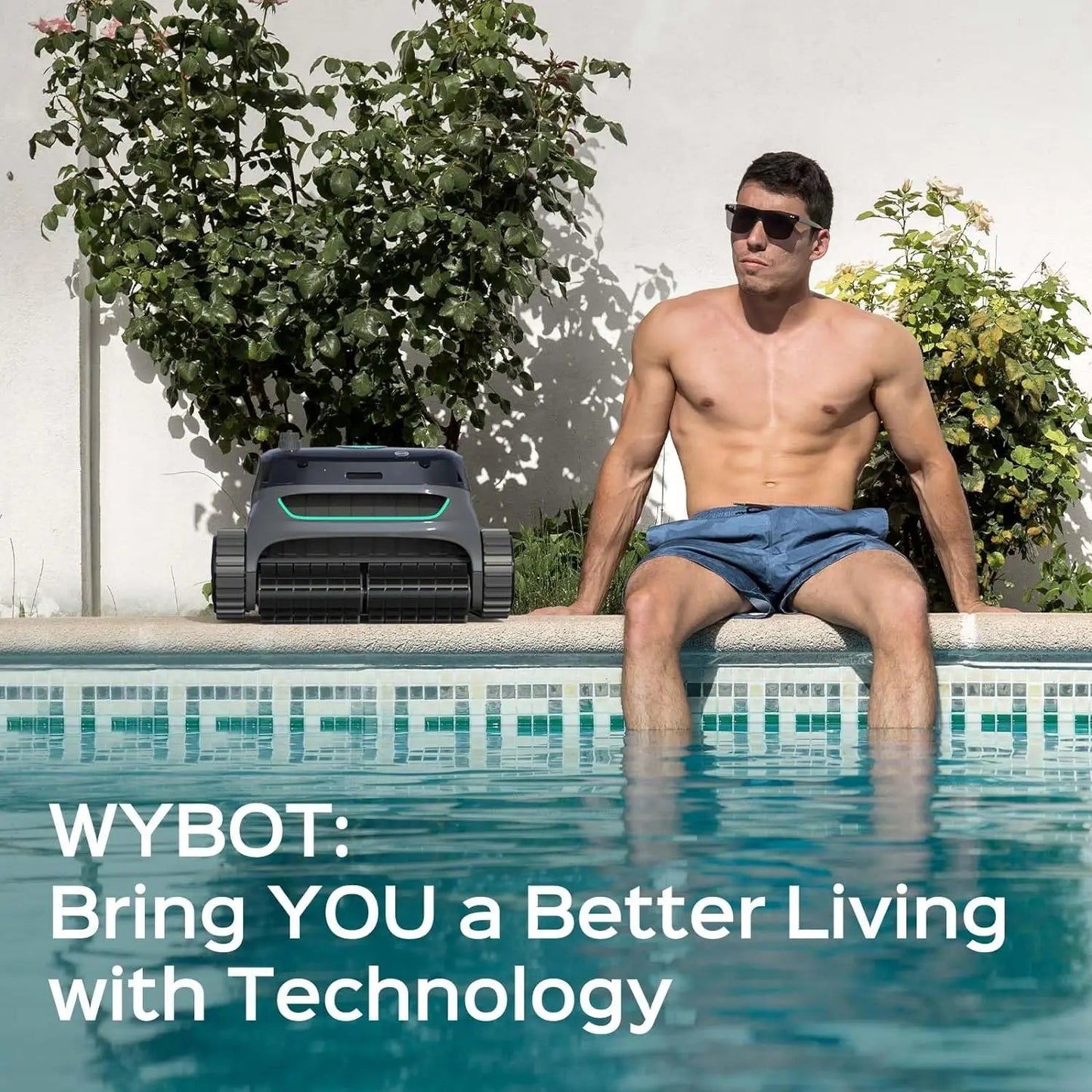 WYBOT S2 Cordless Robotic Pool Cleaner – Triple Motor, Floor to Waterline
