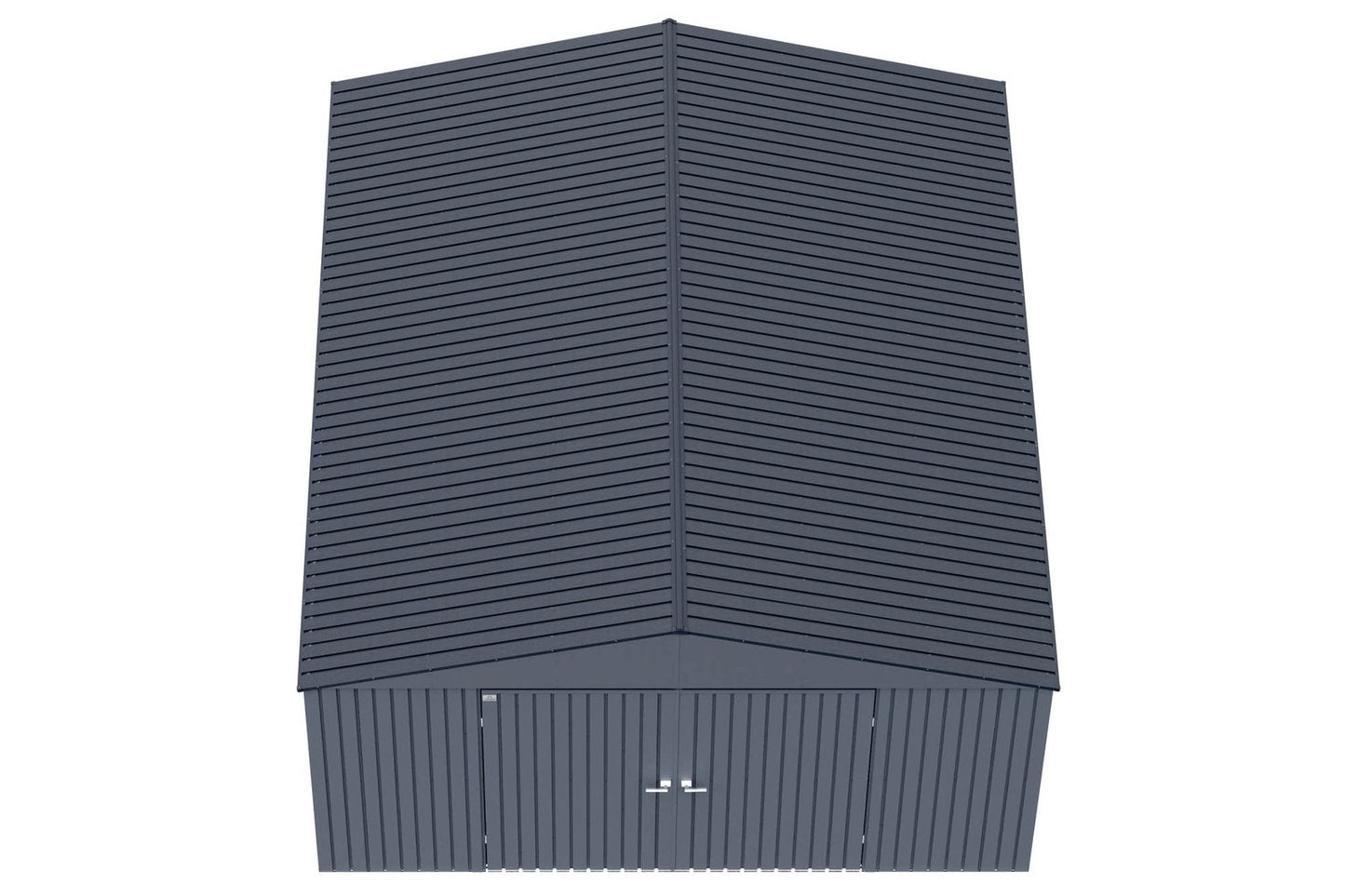 Arrow Shed Elite 14′ x 16′ Outdoor Lockable Gable Roof Steel Storage Shed Building, Anthracite