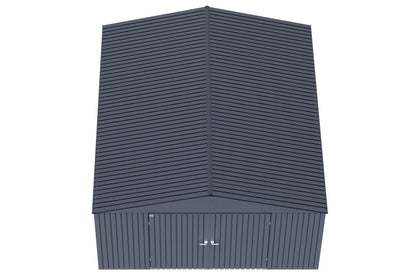 Arrow Shed Elite 14′ x 16′ Outdoor Lockable Gable Roof Steel Storage Shed Building, Anthracite
