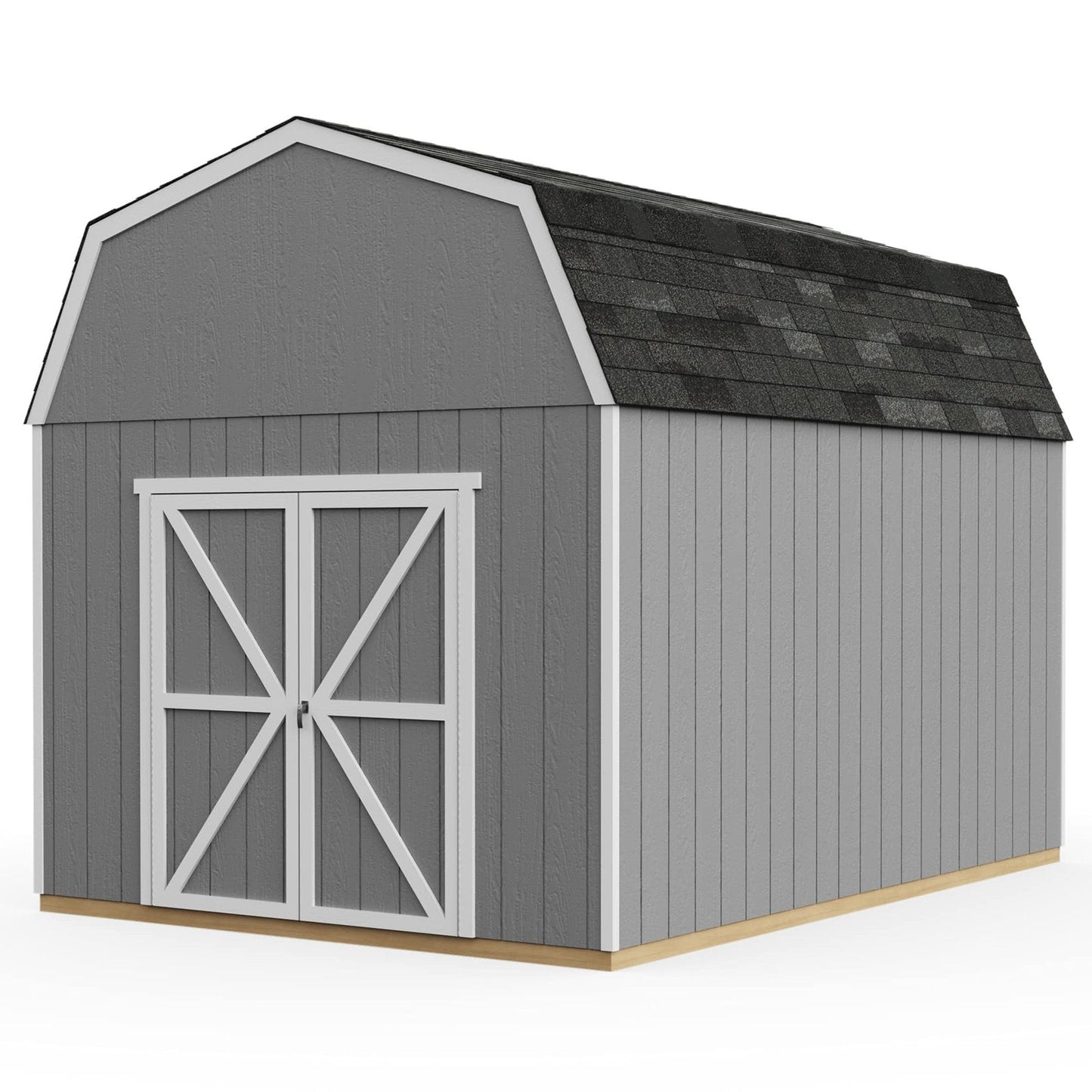 Handy Home Products Braymore 10×14 Do-It-Yourself Wooden Storage Shed with Floor