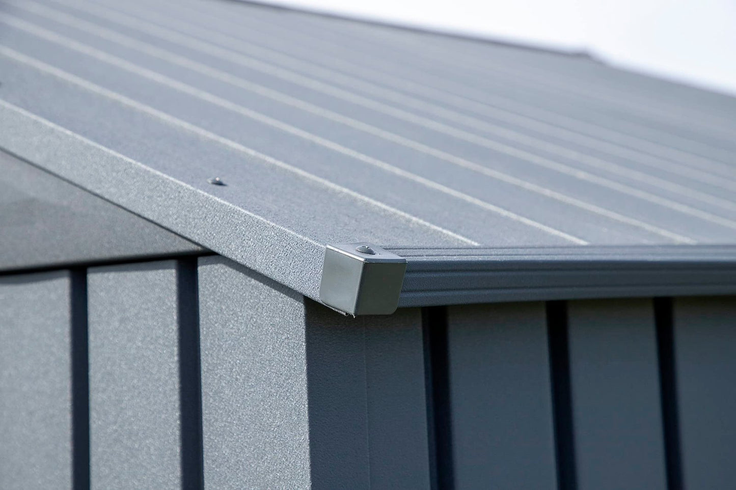 Arrow Shed Elite 14′ x 16′ Outdoor Lockable Gable Roof Steel Storage Shed Building, Anthracite