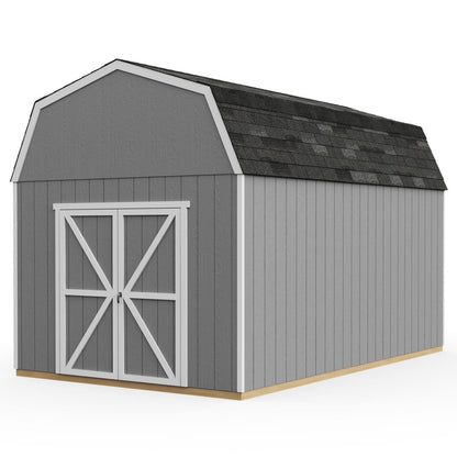 Handy Home Products Braymore 10×16 Do-It-Yourself Wooden Storage Shed Without Floor