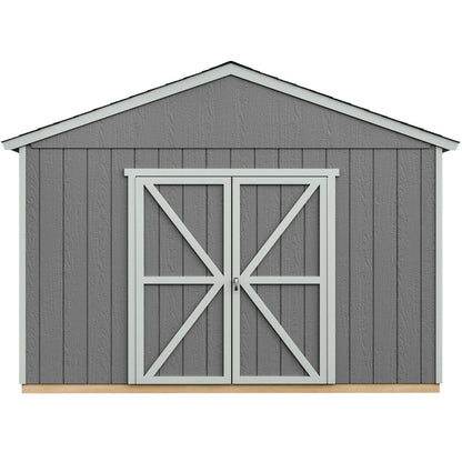 Handy Home Products Astoria 12×24 Do-It-Yourself Wooden Storage Shed Brown Without Floor