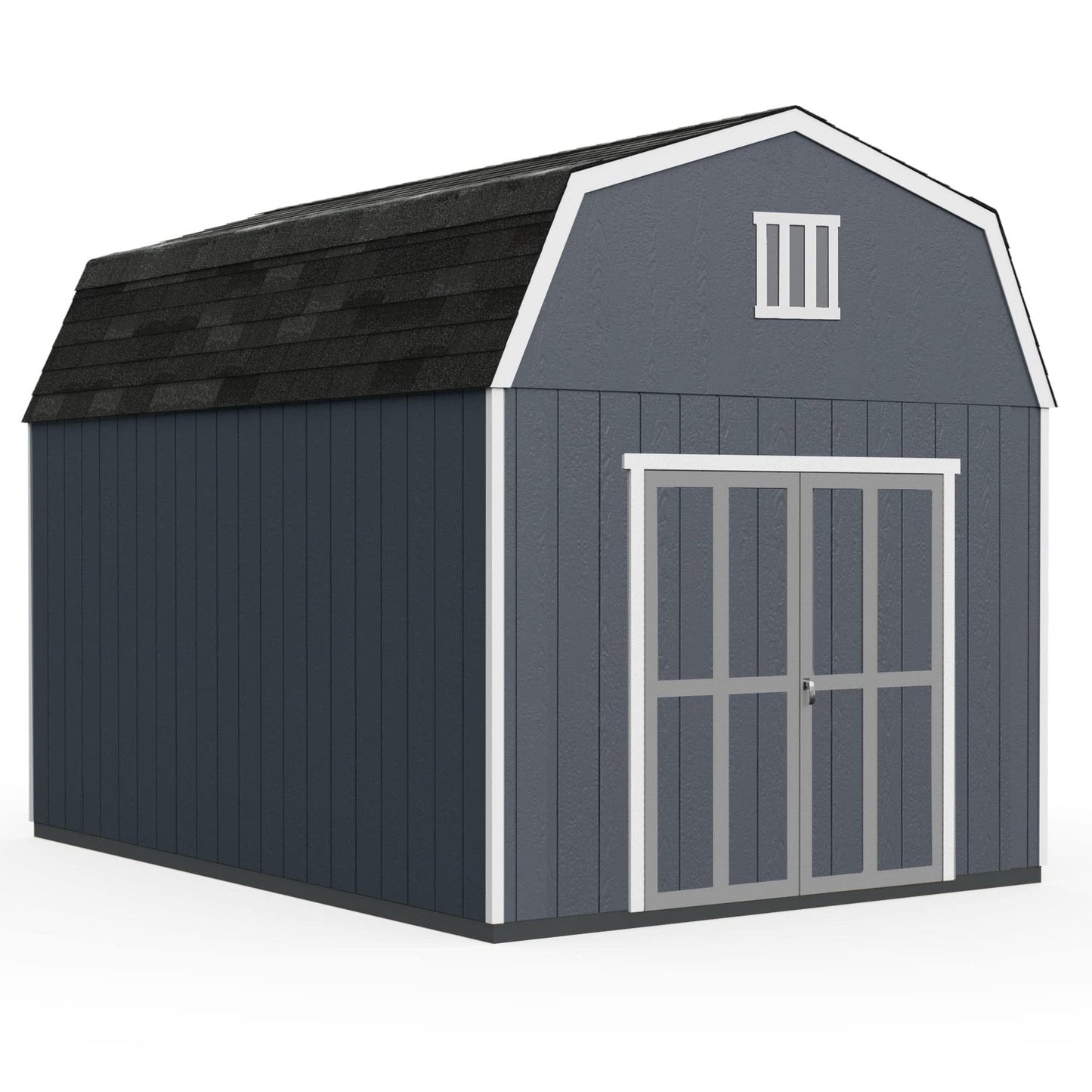 Handy Home Products Braymore 10×14 Do-It-Yourself Wooden Storage Shed with Floor