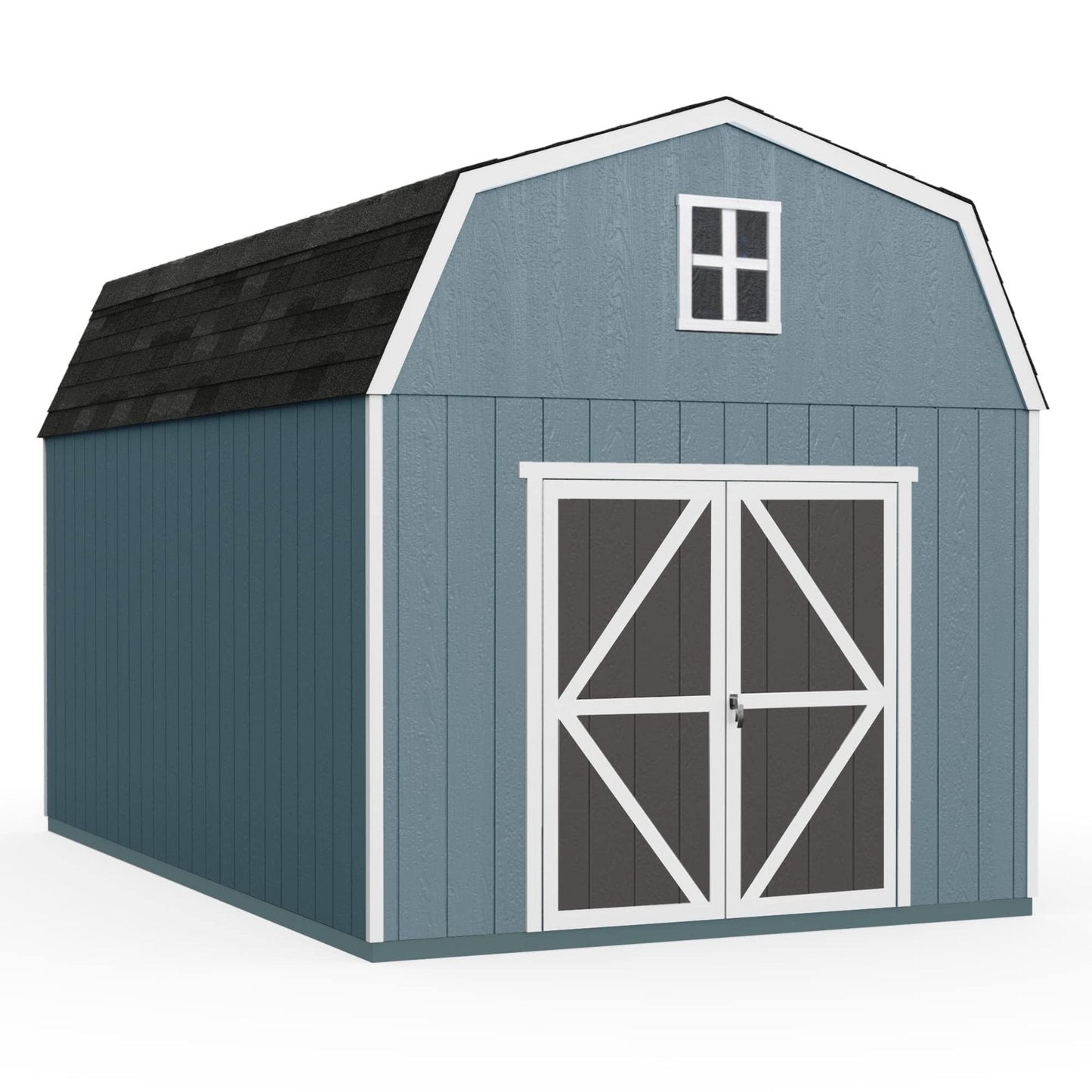 Handy Home Products Braymore 10×16 Do-It-Yourself Wooden Storage Shed with Floor