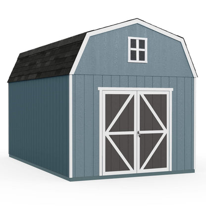 Handy Home Products Braymore 10×16 Do-It-Yourself Wooden Storage Shed with Floor