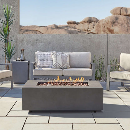 Real Flame Aegean 50″ Rectangle Propane Gas Outdoor Fire Table