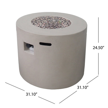 Latitude Run Caelan Outdoor Propane Gas Fire Pit Table