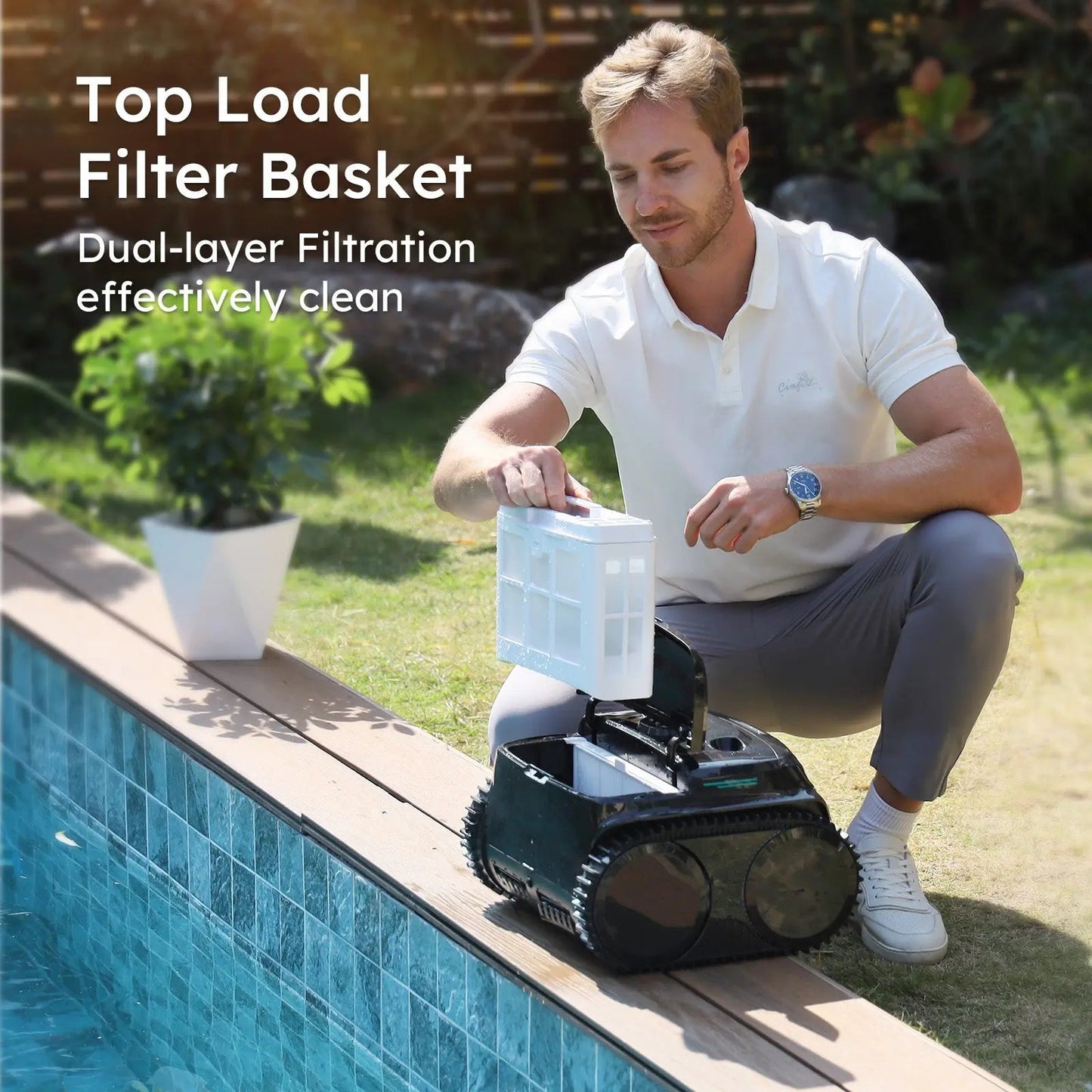 WYBOT C2 Vision Cordless Robotic Pool Cleaner – AI Camera Debris Targeting