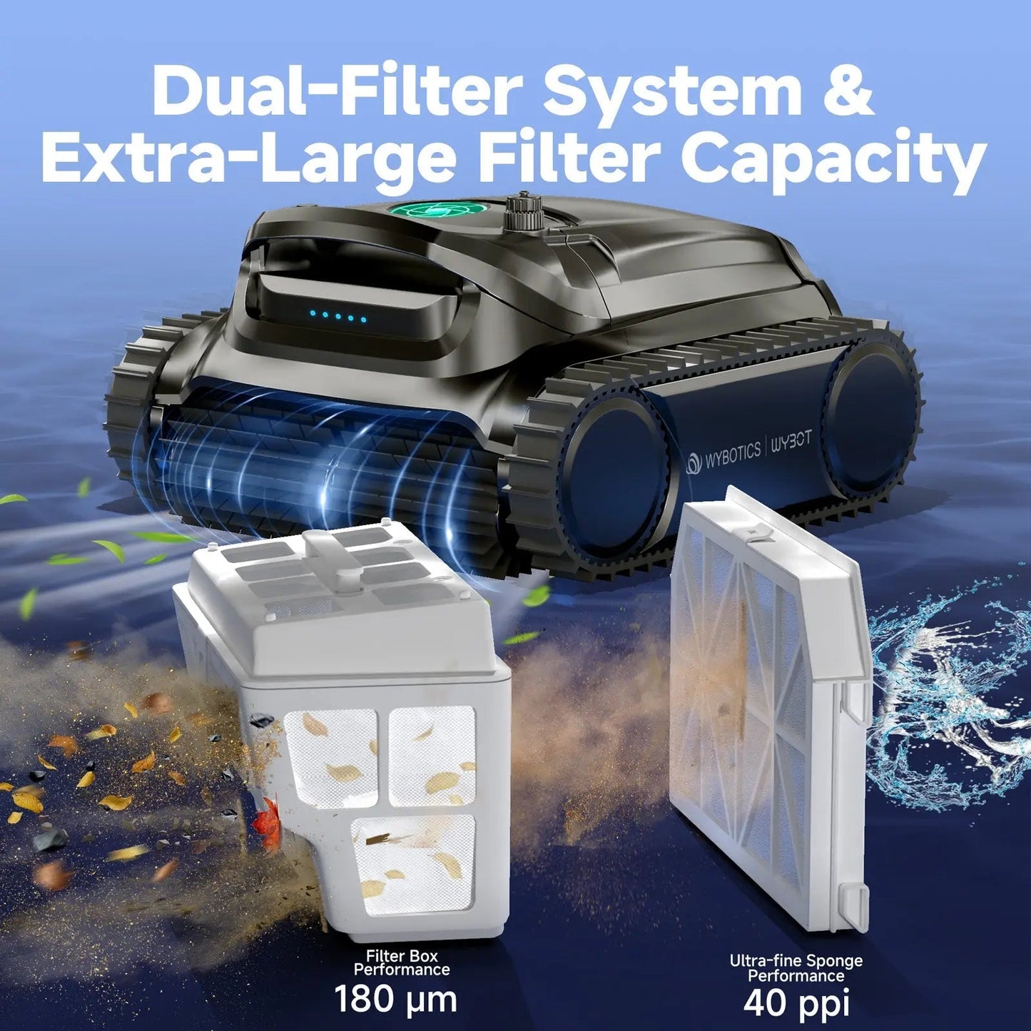 WYBOT M1 Cordless Robotic Pool Cleaner – Smart App Control