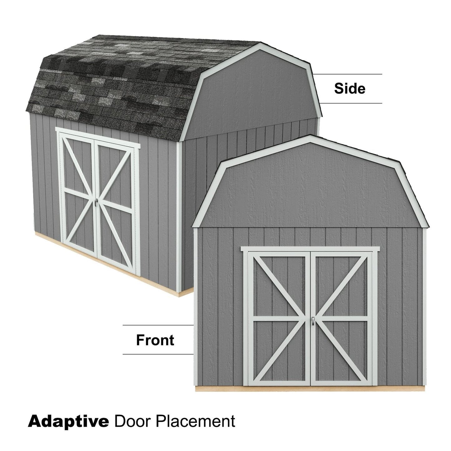 Handy Home Products Braymore 10×14 Do-It-Yourself Wooden Storage Shed with Floor