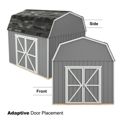 Handy Home Products Braymore 10×14 Do-It-Yourself Wooden Storage Shed with Floor