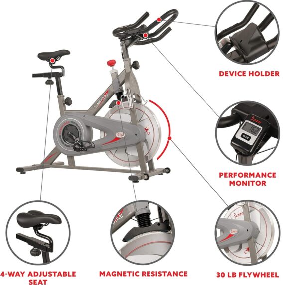 Sunny Health & Fitness Synergy Pro Magnetic Indoor Cycling Bike