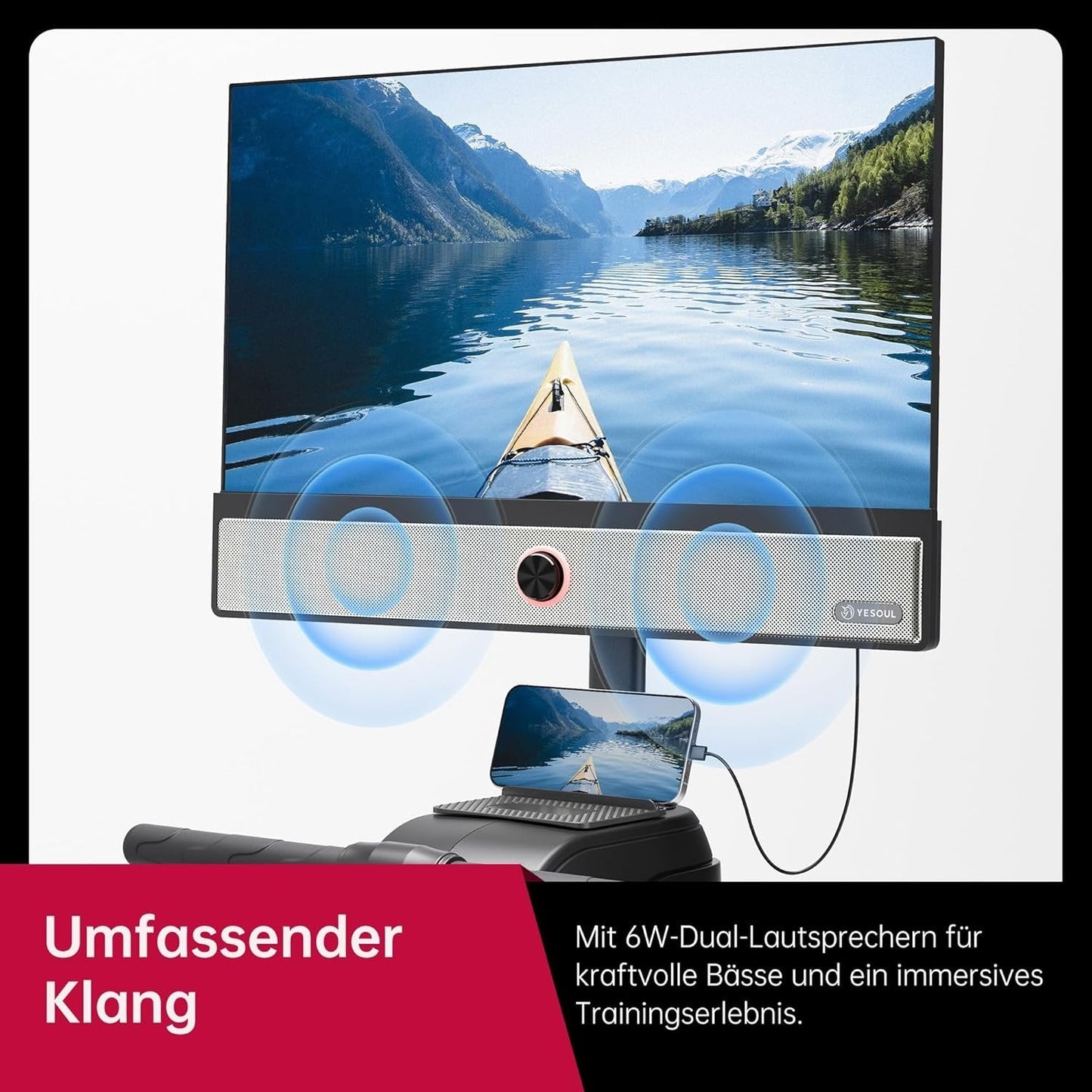 Yesoul Rower R1 Plus 21.5″ HD Screen