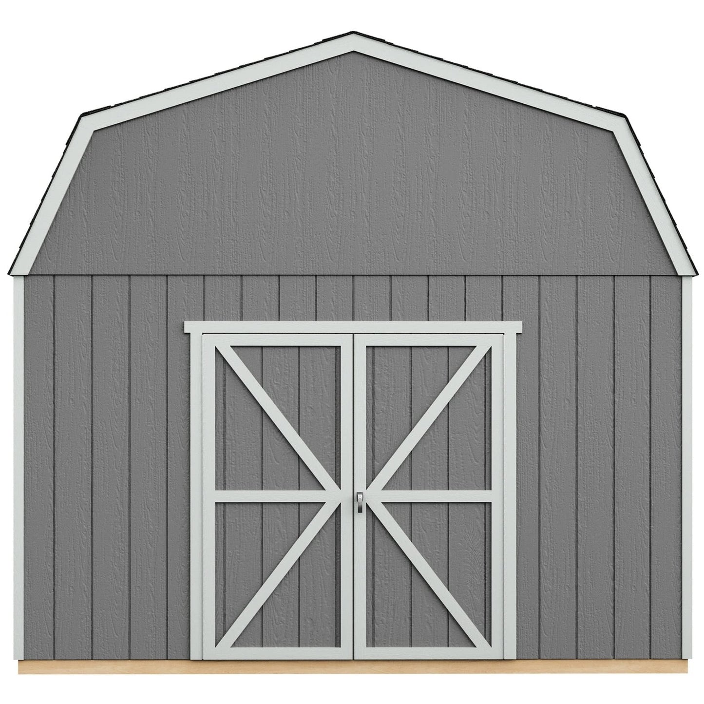 Handy Home Products Hudson 12×12 Do-it-Yourself Wooden Storage Shed with Floor Brown
