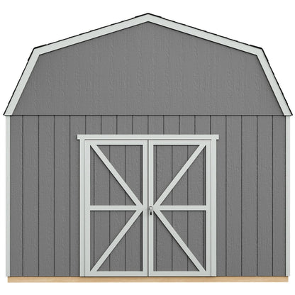 Handy Home Products Hudson 12×12 Do-it-Yourself Wooden Storage Shed with Floor Brown