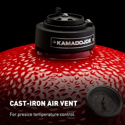 Kamado Joe Big Joe I 24 in. Blaze Red Ceramic Charcoal Grill