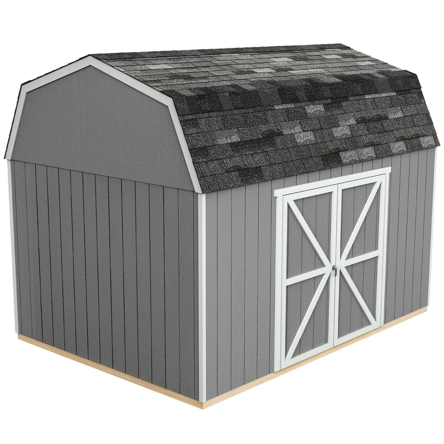 Handy Home Products Braymore 10×14 Do-It-Yourself Wooden Storage Shed with Floor