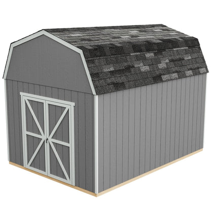 Handy Home Products Braymore 10×16 Do-It-Yourself Wooden Storage Shed Without Floor
