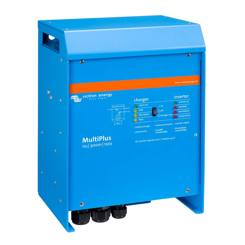 Victron MultiPlus Inverter/Charger 12 VDC - 3000VA - 120vAC w/120AMP Battery Charger - 50AMP Transfer Switch [PMP123021102]