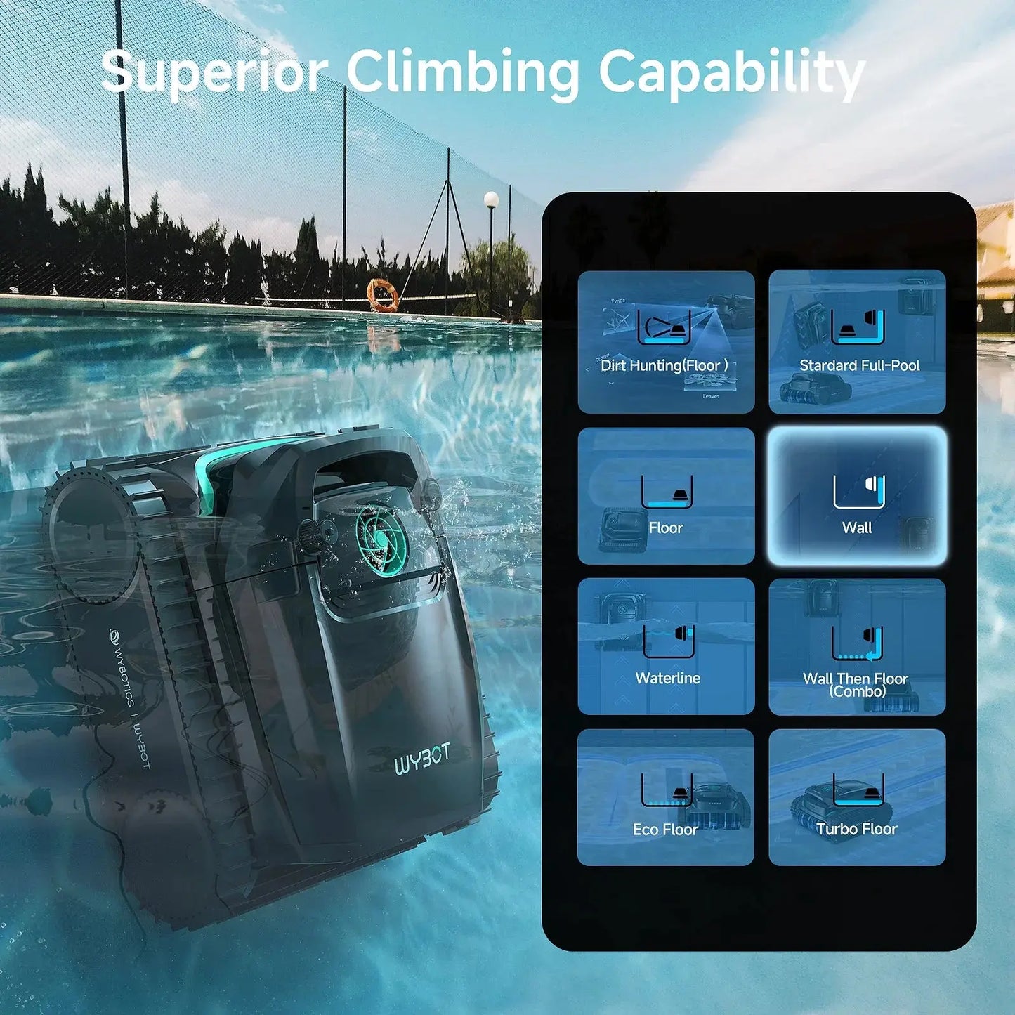 WYBOT M2 Vision Cordless Robotic Pool Cleaner – AI Camera for Large Inground Pools