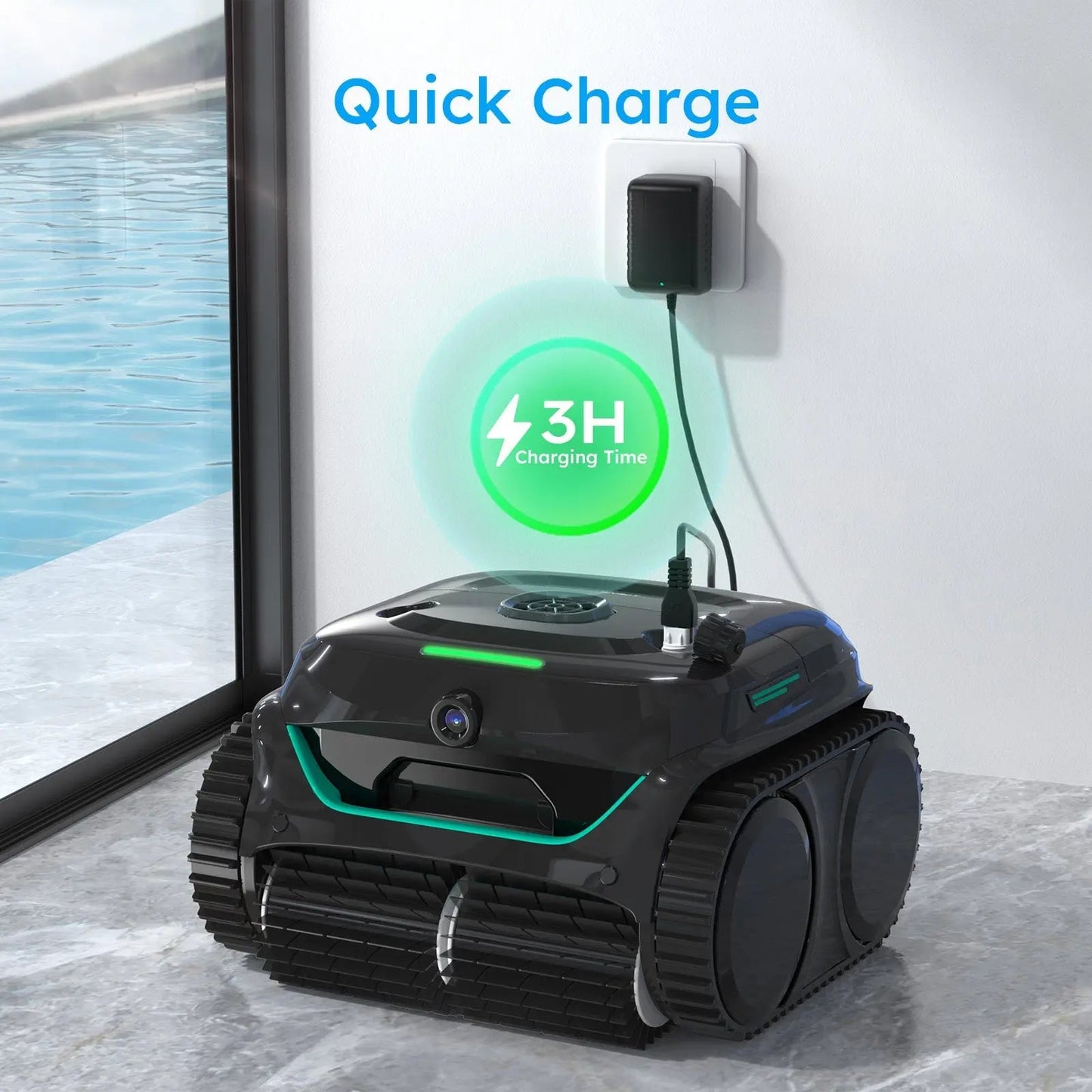 WYBOT C2 Vision Cordless Robotic Pool Cleaner – AI Camera Debris Targeting