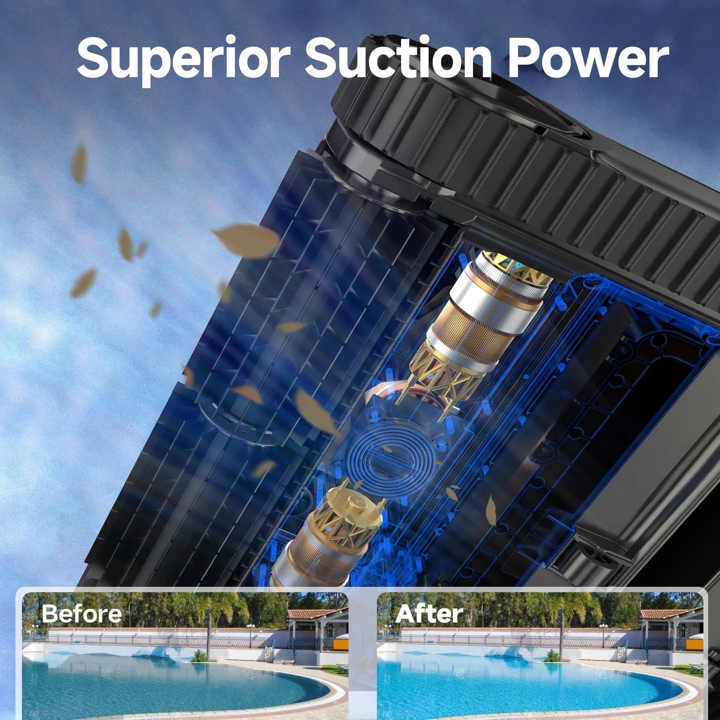 WYBOT S2 Cordless Robotic Pool Cleaner – Triple Motor, Floor to Waterline