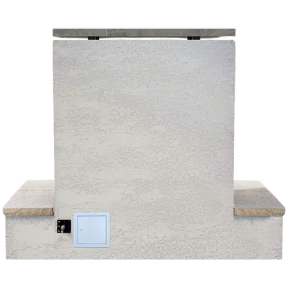 Cal Flame Sahara Modern Outdoor Gas Fireplace w/ Wrap-Around Mantel | Model: FRP901-3