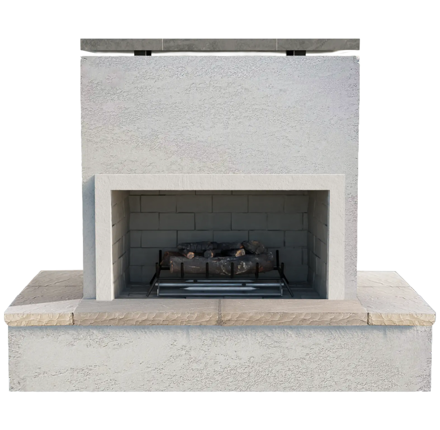 Cal Flame Sahara Modern Outdoor Gas Fireplace w/ Wrap-Around Mantel | Model: FRP901-3