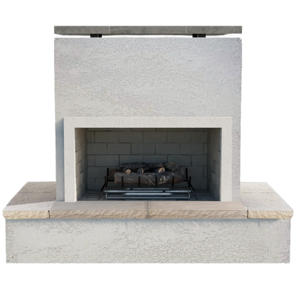 Cal Flame Sahara Modern Outdoor Gas Fireplace w/ Wrap-Around Mantel | Model: FRP901-3