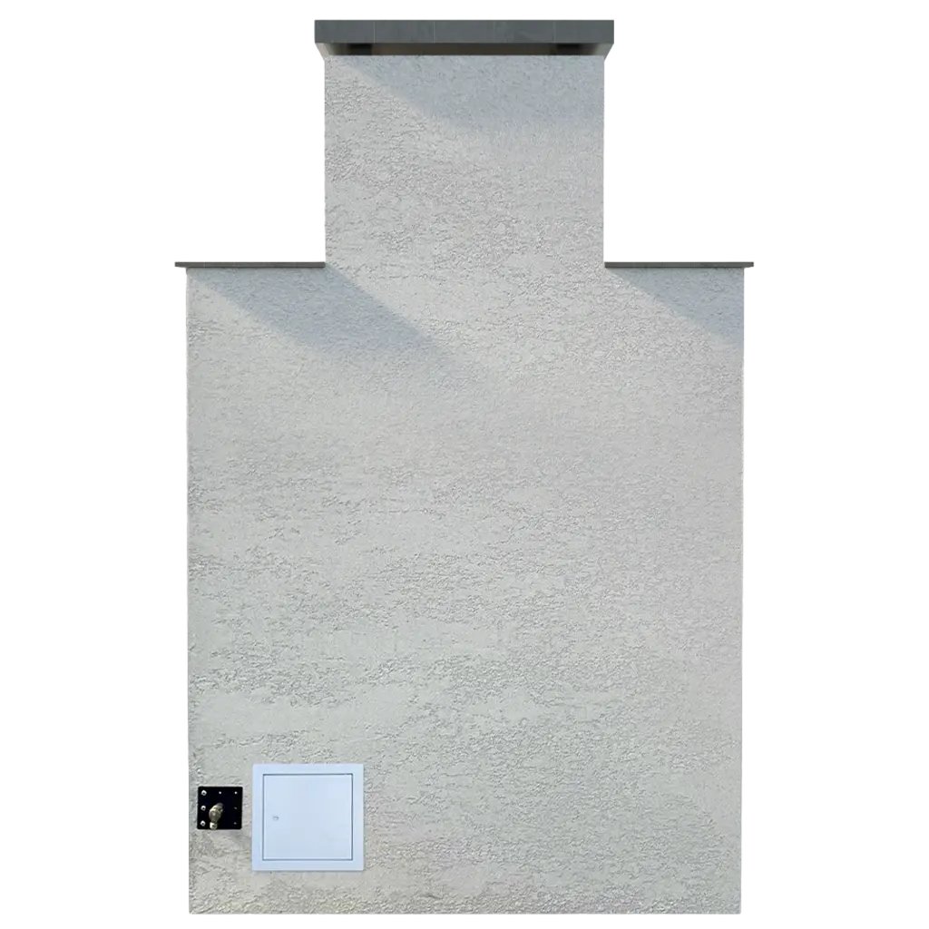 Cal Flame Cancun Contemporary Outdoor Gas Fireplace W/ Bottom Mantel | Model: FRP903-2