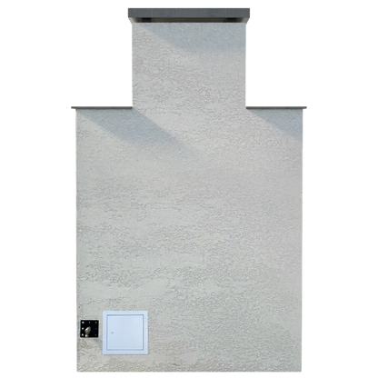 Cal Flame Cancun Contemporary Outdoor Gas Fireplace W/ Bottom Mantel | Model: FRP903-2