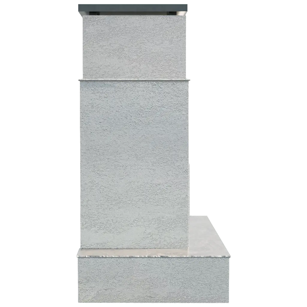 Cal Flame - Tahiti Contemporary Outdoor Gas Fireplace with Bottom Wrap-Around Mantel | Model: FRP903-3