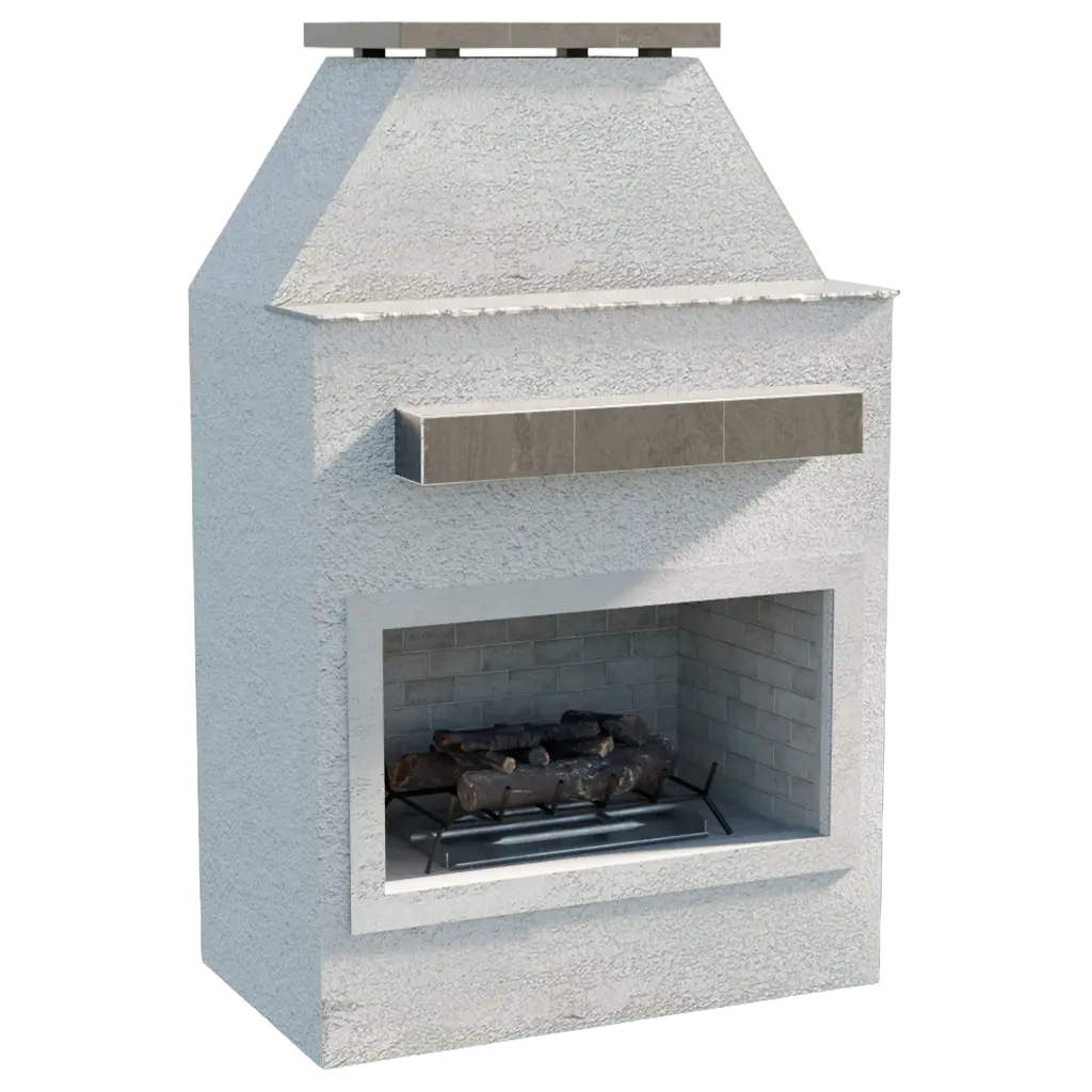 Cal Flame Ladero Modern Outdoor Gas Fireplace with Mantel | Model: FRP905-1