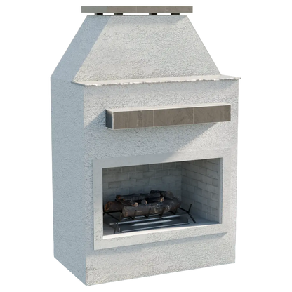 Cal Flame Ladero Modern Outdoor Gas Fireplace with Mantel | Model: FRP905-1