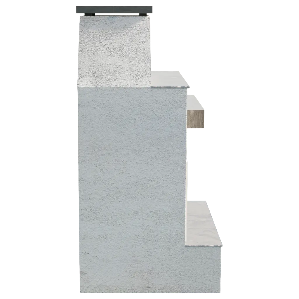 Cal Flame - Durango Modern Outdoor Gas Fireplace w/ Extended Bottom Mantel | Model: FRP905-2