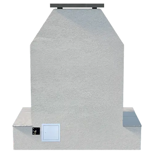 Cal Flame Key West Modern Outdoor Gas Fireplace with Wrap-Around Mantel | Model: FRP905-3
