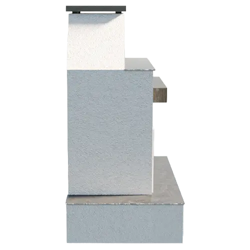 Cal Flame Key West Modern Outdoor Gas Fireplace with Wrap-Around Mantel | Model: FRP905-3