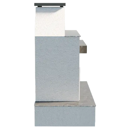 Cal Flame Key West Modern Outdoor Gas Fireplace with Wrap-Around Mantel | Model: FRP905-3