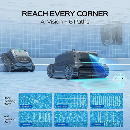 WYBOT S2 Solar Vision Robotic Pool Cleaner – Self-Charging Solar Dock, AI Camera