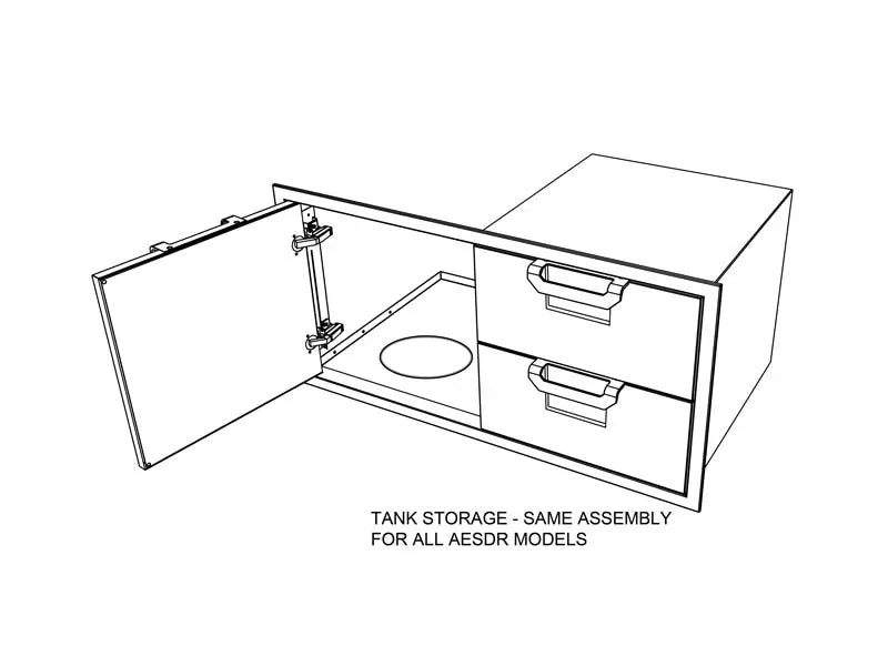 Aspire By Hestan 30" Double Drawer & Storage Drawer Combination - AESDR30