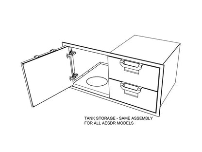 Aspire By Hestan 30" Double Drawer & Storage Drawer Combination - AESDR30