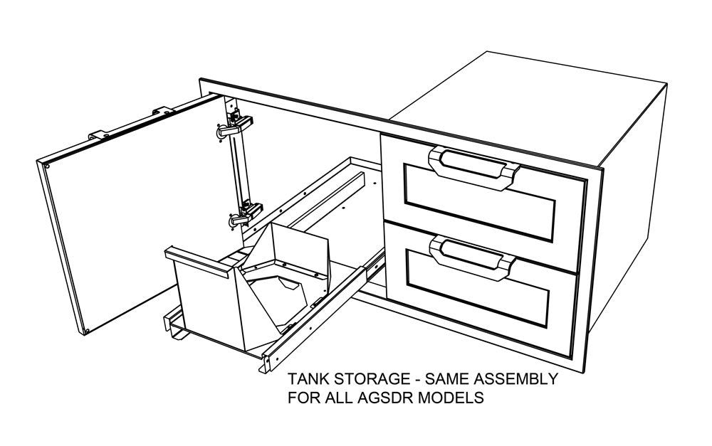 Hestan 42″ Marquise With Double Drawer And Storage Combination - AGSDR42