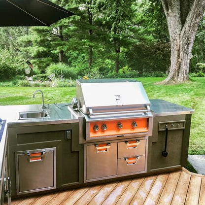 Aspire By Hestan 36" Outdoor Built-In Grill with 2 U-Burner, 1 Sear Burner &  Rotisserie - EMBR36